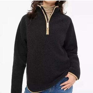 J.Crew Factory Sherpa half-zip tunic pullover quarter zip
